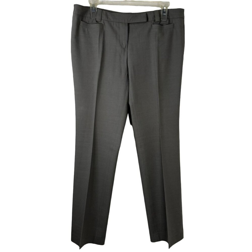 Emporio Armani Grey Women Size 10 Virgin Wool Blend Career Pants Made in Italy